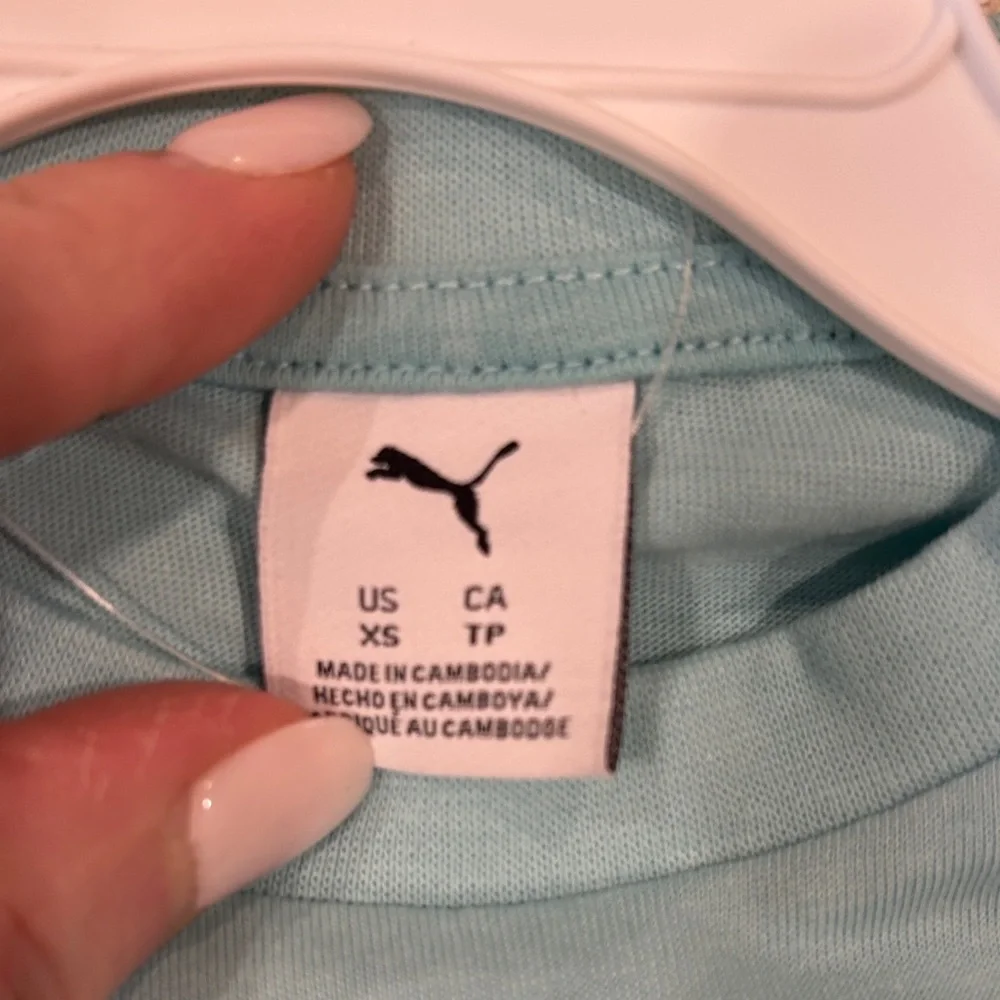 NWT PUMA Moisture Managing TEE & SHORT T-Shirt  (blue/gray) Shorts Set - Picture 7 of 8